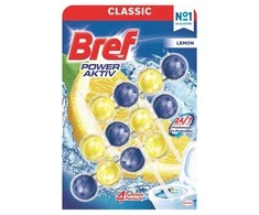 WC valiklis-gaiviklis BREF POWER AKTIV LEMON, 3×50 g