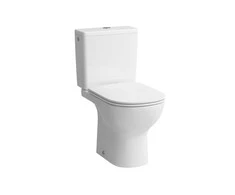 Laufen pods ar SC vāku Lua Essential Rimless, 360x650 mm, horizontals izvads, pievads no apakšas, balts