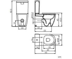 Masterjero Rinkinys kompaktowy WC Domoletti TOILET ARC WITH TANK Juodas Matinis