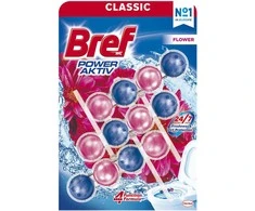 WC valiklis-gaiviklis BREF Power Aktiv Flower, 3x50g