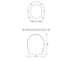 Unitazo dangtis Cersanit Koral S-10, 40 x 48 cm