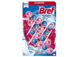 Tualetes tīrīšanas un gaisa atsvaidzinātājs BREF Power Active Flowers, 4x50 g.