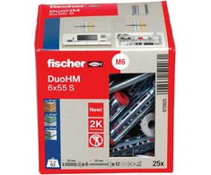 Tuščiavidurių konstrukcijų kaištis DuoHM 6x55 S PH TX, Fischer, 25 vnt.