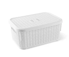 Ucsan Uzglabāšanas kaste ar vāku 8691459017066, 6 l, balta krās., 28.5 x 12.5 x 20 cm