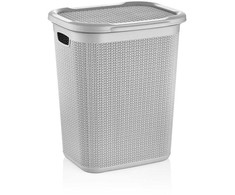 Ucsan Skalbinių dėžė Knitas M-079, 50 l, pilka sp., 43 cm x 34 cm