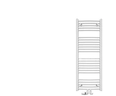Ūdens dvieļu žāvētājs Koralux Rondo Classic, melna, 50 cm x 70 cm, 280 W
