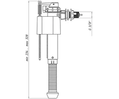 Vandens nuleidimo mechanizmas Ani Plast, 328 mm