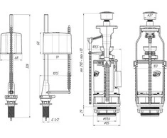 Ani_Plast Nuleidimo ir prileidimo mehanizmai Ani Plast WC3550C, 1/2''
