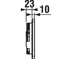 Vandens nuleidimo mygtukas Jika PL3 DUAL, juoda