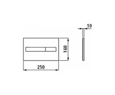Laufen WC klavišas LIS Dual Flush, juodas matinis 8956617160001