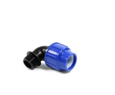 Ūdensvada līkums Perla 0813004000DP, 1 colla – Ārējā vītne, DIA40 mm, 90 °, 16 Bar