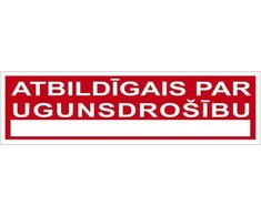 Priešgaisrinės saugos ženklas, 18 cm x 5 cm