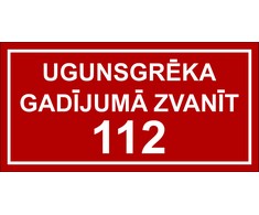 Priešgaisrinės saugos ženklas LNUGZ20, 20 cm x 10 cm