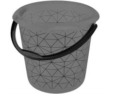 Ūkio kibiras Keeeper Polygon, 10 l, skaidrios/juodos spalvos.