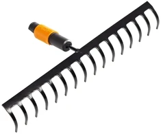 Grėblys universalus Fiskars Quikfit 135512/1000654, be koto, 400 mm, juoda sp./oranžinė sp.