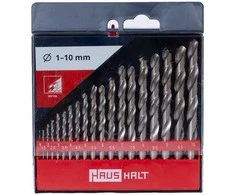Grąžtas Grąžtų rinkinys Haushalt 3541004-1, metaliniai, tiesūs, 1 mm x 13,3 cm