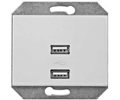 USB įkroviklis Vilma XP500, baltos spalvos.