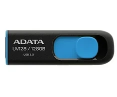USB zibatmiņa Adata UV128 AUV128-16G-RBE, zila krās./melna krās., 128 GB