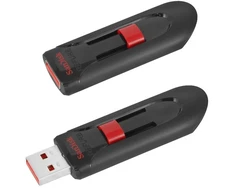 USB zibatmiņa SanDisk Cruzer Glide SDCZ60-016G-A11, melna krās./sarkana krās., 32 GB