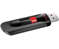 USB zibatmiņa SanDisk Cruzer Glide SDCZ60-128G-B35, melna krās., 128 GB
