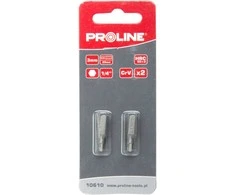 Końcówka 1/4" 6-kątna 3mm l=25mm 2vnt.. s2 blister proline