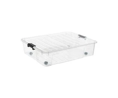 Daiktadėžė su ratukais Plast Team, 49 l, skaidri sp., 70.4 x 56 x 18.2 cm
