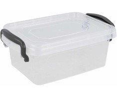 Storage box with lid. transparent. 13 x 8.5 x 5 cm
