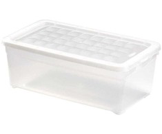 Daiktadėžė su dangčiu, daiktų saugojimo Curver 162118, 5.7 l, skaidri sp., 34.3 x 19.5 x 12.5 cm