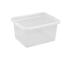 Dėžė su dangčiu Basic box Plast Team 52L permatoma