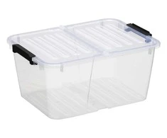 Uzglabāšanas kaste ar vāku Plast Team, 15 l, caurspīdīga, 39.4 x 29.5 x 18.5 cm