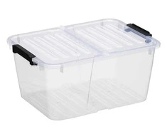 Uzglabāšanas kaste ar vāku Plast Team, 15 l, caurspīdīga, 39.4 x 29.5 x 18.5 cm