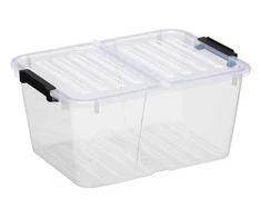 Daiktadėžė su dangčiu Plast Team, 15 l, skaidri sp., 39.4 x 29.5 x 18.5 cm