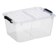 Uzglabāšanas kaste ar vāku Plast Team, 15 l, caurspīdīga, 39.4 x 29.5 x 18.5 cm