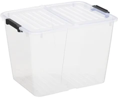 Daiktadėžė su dangčiu Plast Team, 30 l, skaidri sp., 43 x 33 x 30 cm