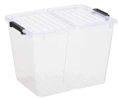 Daiktadėžė su dangčiu Plast Team, 30 l, skaidri sp., 43 x 33 x 30 cm