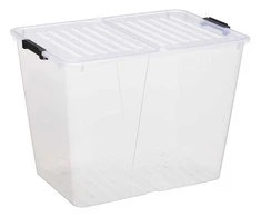 Daiktadėžė su dangčiu Plast Team, 65 l, skaidri sp., 56.7 x 39.6 x 41.7 cm
