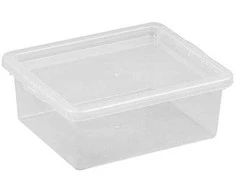 Dėžė su dangčiu Basic box Plast Team 1.5L permatoma