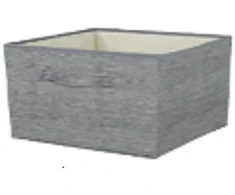 Domoletti BOXSTORAGE 30X30X15 CM Pilkas TEXTILE