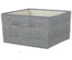 Domoletti BOXSTORAGE 30X30X15 CM Pilkas TEXTILE