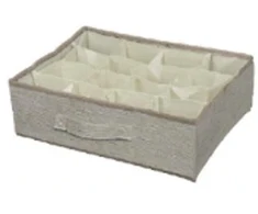 Domoletti BOXSTORAGE 16 GRID 35X27X9CM BEIGE TEXT