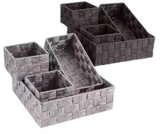 DĖŽUTĖS STOR DOMOLETTI 3 VNT. 26X26X9CM PILKA