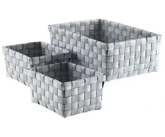 Domoletti BOXES STORA DOMOLETTI 3PCE 21X31X11 Pilkas