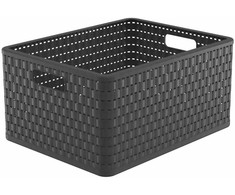 Daiktadėžė, transportavimui/įrankiams/daiktų saugojimo Rotho, 28 l, antracito sp./pilka sp., 43 x 33 x 21.5 cm