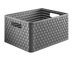 Daiktadėžė ROTHO, 18 l, pilka, 36,8×27,8×19,1 cm