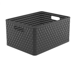 Daiktadėžė, transportavimui/įrankiams/daiktų saugojimo Rotho, 28 l, antracito sp./pilka sp., 43 x 33 x 21.5 cm