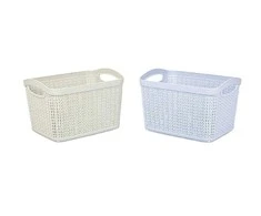 Daiktadėžė Ucsan Plastik 8691459014083, 6.6 l, balta sp., 26 x 17 x 20 cm
