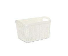 Daiktadėžė Ucsan Plastik 8691459014083, 6.6 l, balta sp., 26 x 17 x 20 cm