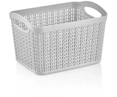 Uzglabāšanas kaste Ucsan Plastik 8691459922083, 6 l, pelēka krās., 26 x 19.5 x 20 cm