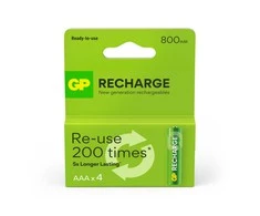 Uzlādējamās baterijas GP GPRHC083L001, AAA, 800 mAh, 4 gab.