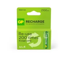 Uzlādējamās baterijas GP GPRHC212L001, AA, 2100 mAh, 4 gab.